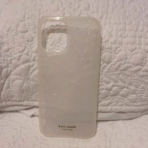 iPhone 12 Pro Max white glitter case